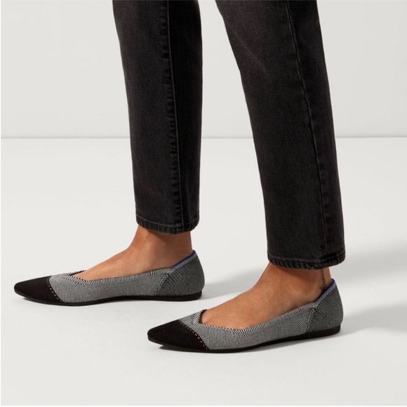 NEW Rothy’s The Point Grey Mist Flat Shoes 8.5 - Picture 3 of 6